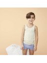 LIVING CRAFTS - Bio Kinder Unterhemd, natural melange