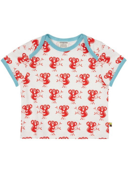 loud + proud - Bio Kinder T-Shirt mit Koala-Allover, kupfer