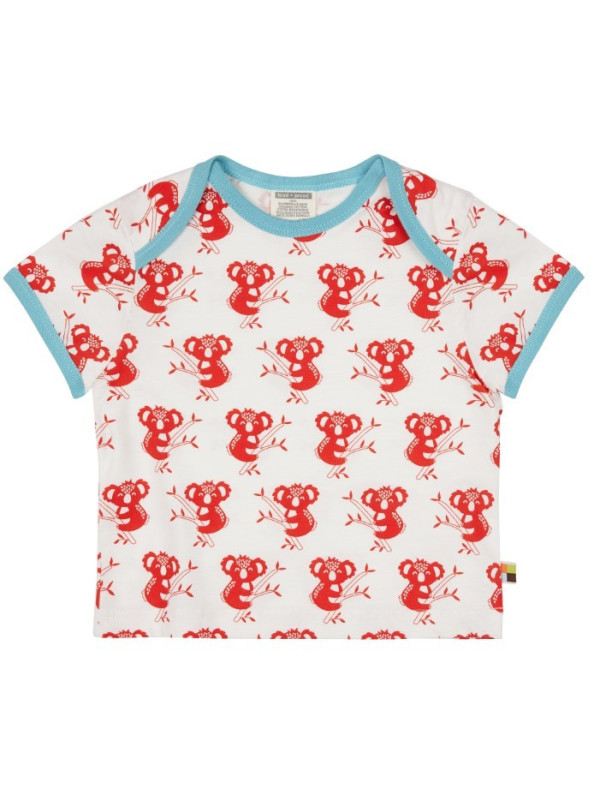 loud + proud - Bio Kinder T-Shirt mit Koala-Allover, kupfer