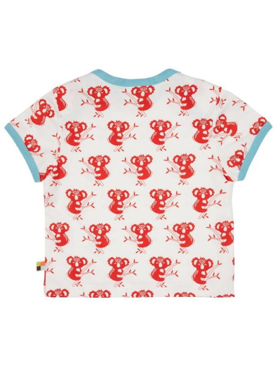 loud + proud - Bio Kinder T-Shirt mit Koala-Allover, kupfer