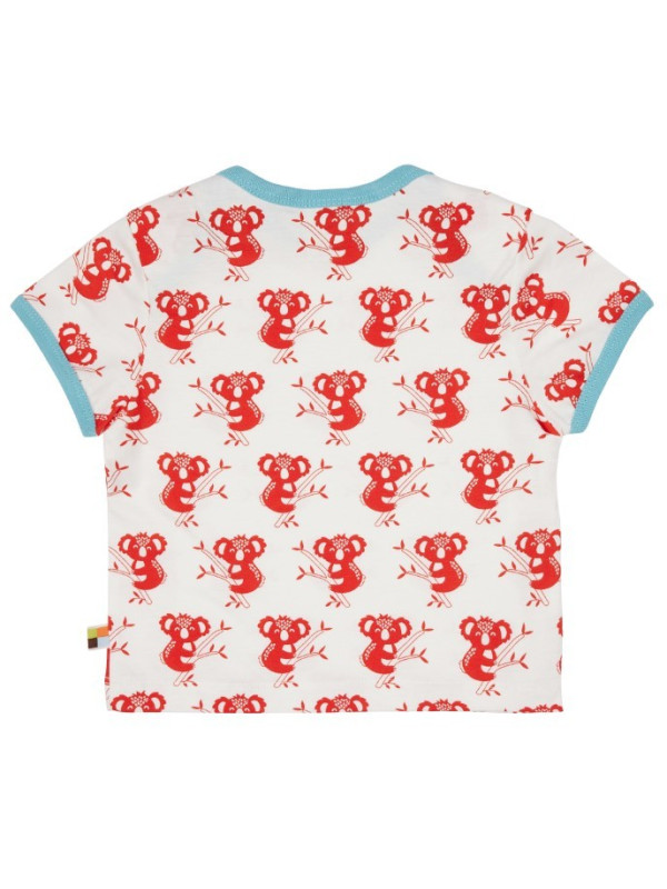 loud + proud - Bio Kinder T-Shirt mit Koala-Allover, kupfer