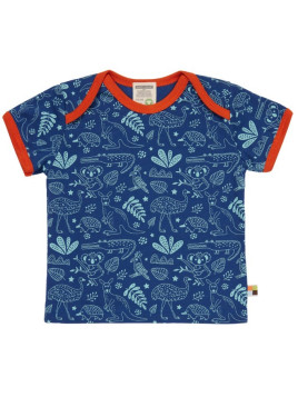 loud + proud - Bio Kinder T-Shirt mit Australische Tiere-Allover, marine