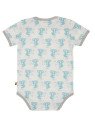 loud + proud - Bio Baby Body kurzarm mit Koala-Allover, lagoon