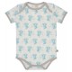 loud + proud - Bio Baby Body kurzarm mit Koala-Allover, lagoon