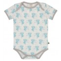 loud + proud - Bio Baby Body kurzarm mit Koala-Allover, lagoon