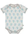 loud + proud - Bio Baby Body kurzarm mit Koala-Allover, lagoon