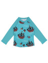 Walkiddy - Bio Kinder Badeshirt mit Piratenschiff-Allover