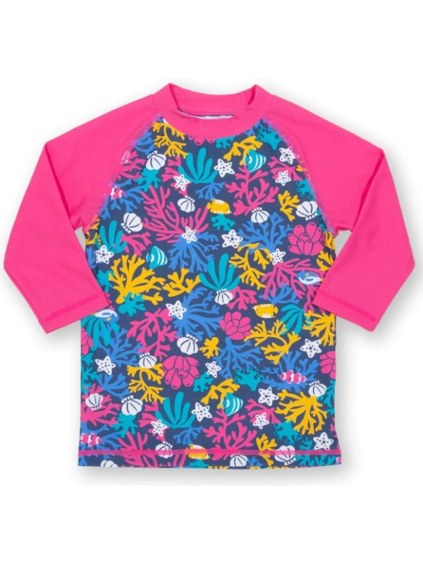 kite kids - Bio Kinder Badeshirt mit Korallem-Allover, UPV50+