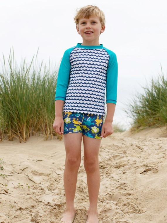 kite kids - Kinder Badehose mit Frosch-Allover, UPV50+