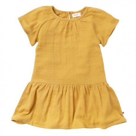 People Wear Organic - Bio Kinder Musselin Kleid, gelb