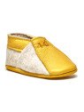 Wilde 10  - Bio Baby Filzschuhe mit Ledereinsatz, honey