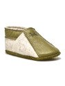 Wilde 10  - Bio Baby Filzschuhe mit Ledereinsatz, grün