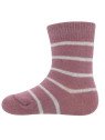 Ewers - Bio Baby Socken Doppelpack mit Blumen-Motiv und Streifen, altrosa