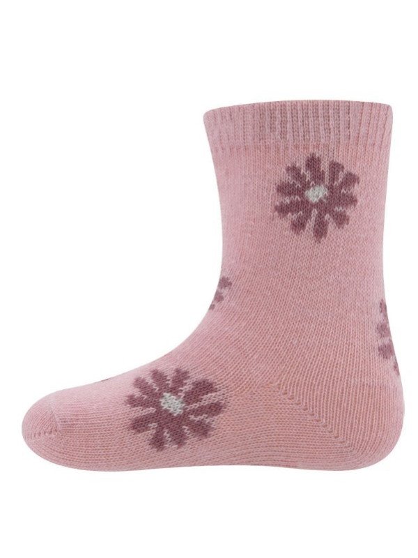 Ewers - Bio Baby Socken Doppelpack mit Blumen-Motiv und Streifen, altrosa