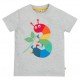 frugi - Bio Kinder T-Shirt "Magic Number" mit Raupen-Applikation