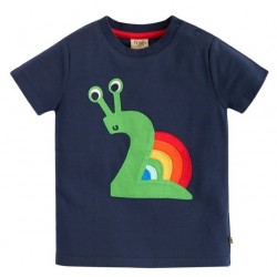 frugi - Bio Kinder T-Shirt "Magic Number" mit Schnecken-Applikation