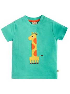 frugi - Bio Kinder T-Shirt "Magic Number" mit Giraffen-Applikation