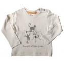 People Wear Organic - Bio Baby Langarmshirt mit Affen-Druck