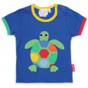 Toby tiger - Bio Kinder T-Shirt mit Schildkröten-Applikation