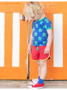 Toby tiger - Bio Kinder T-Shirt mit Schildkröten-Allover
