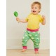 Toby tiger - Bio Baby Jerseyhose mit Gänseblümchen-Allover, grün
