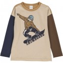 Fred`s World by Green Cotton - Bio Kinder Langarmshirt mit Snowboarder-Druck