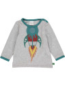 Fred`s World by Green Cotton  - Bio Baby Langarmshirt mit Raketen-Druck