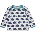 loud + proud - Bio Kinder Langarmshirt mit Mammut-Allover, marine