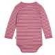 loud + proud - Bio Baby Wickelbody langarm Derby Rib mit Streifen, lila