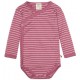 loud + proud - Bio Baby Wickelbody langarm Derby Rib mit Streifen, lila