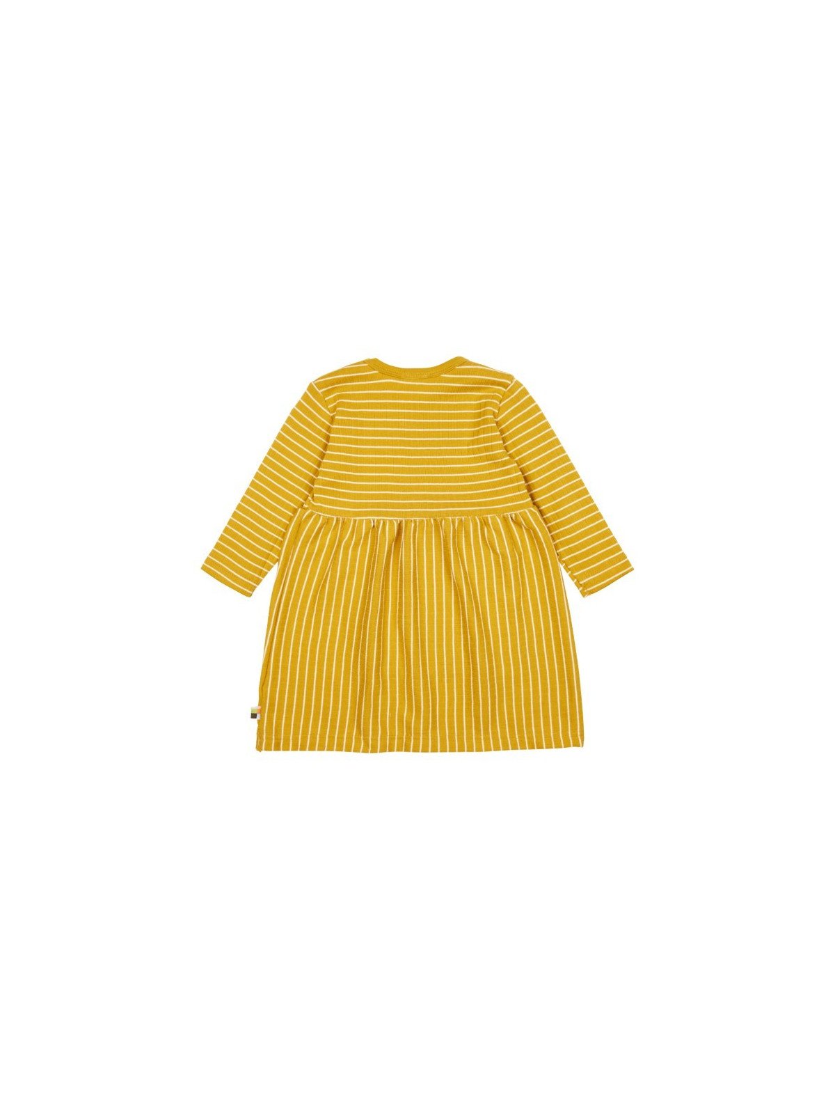 loud + proud - Bio Kinder Kleid Derby Rib mit Streifen, curry