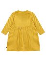 loud + proud - Bio Kinder Kleid Derby Rib mit Streifen, curry