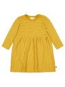 loud + proud - Bio Kinder Kleid Derby Rib mit Streifen, curry