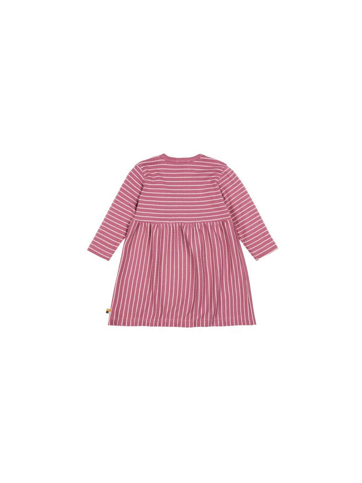 loud + proud - Bio Kinder Kleid Derby Rib mit Streifen, rosa