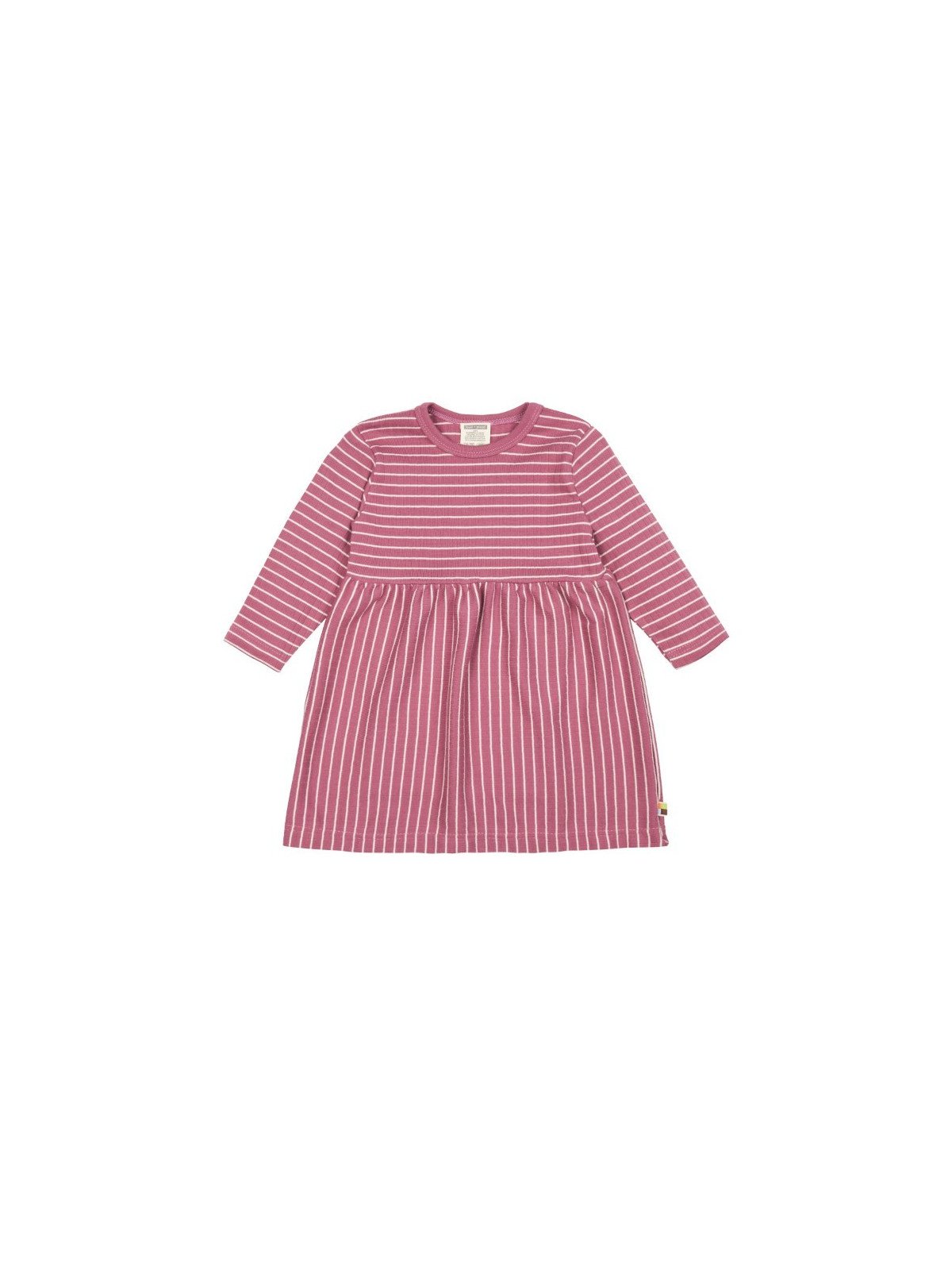loud + proud - Bio Kinder Kleid Derby Rib mit Streifen, rosa