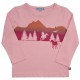 Enfant Terrible - Bio Kinder Langarmshirt mit Pferd und Bergdruck, rosa