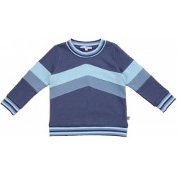 Enfant Terrible - Bio Kinder Rundhals Sweatshirt mit Colourblocking, blau