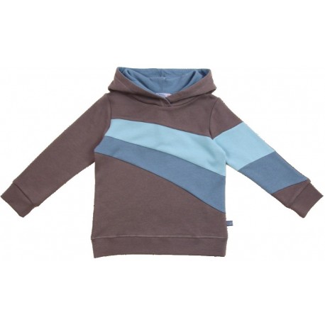 Enfant Terrible - Bio Kinder Sweatshirt mit Colourblocking und Kapuze, blau