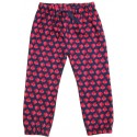 Enfant Terrible - Bio Kinder Webhose mit Jerseyfutter Blätterdruck, magenta