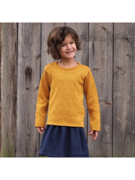 Reiff - Bio Kinder Pullover Twist kurkuma