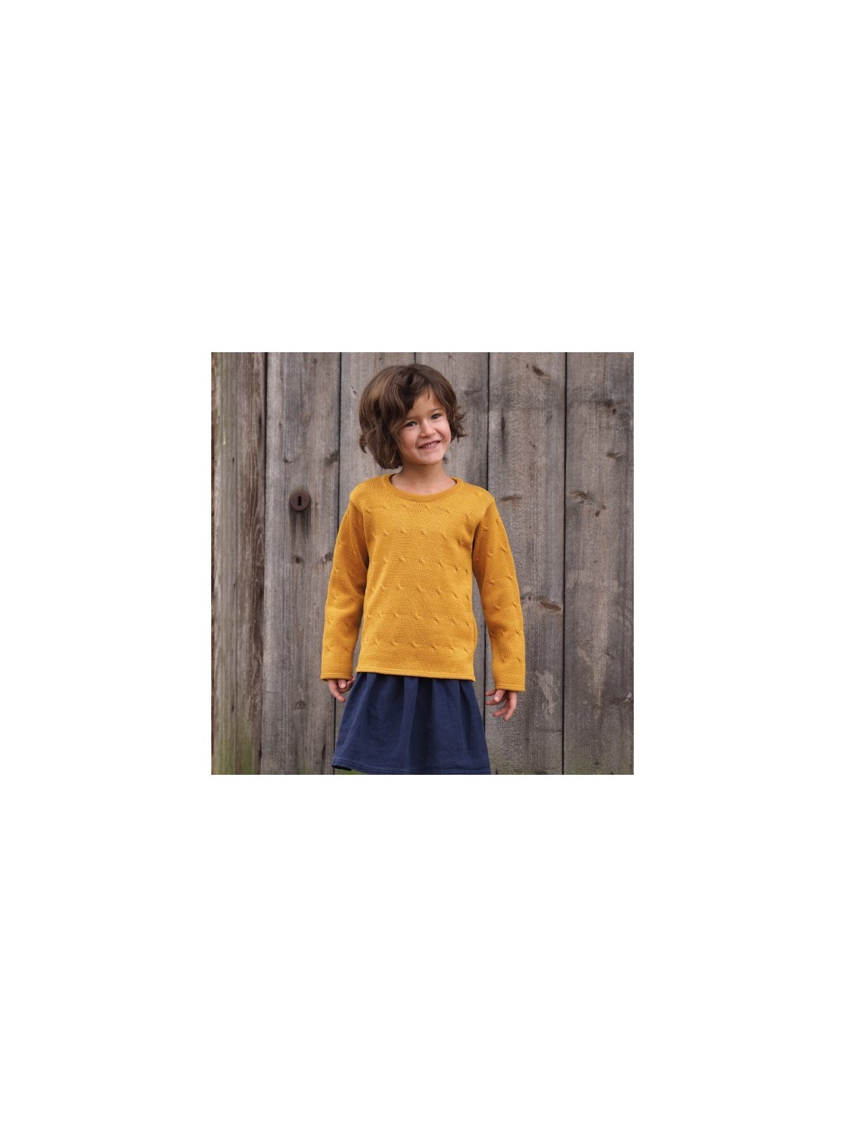 Reiff - Bio Kinder Pullover Twist kurkuma
