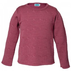 Reiff - Bio Kinder Pullover Twist Wolle malve