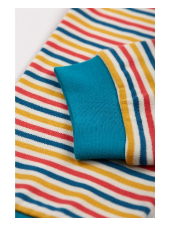 frugi - Bio Kinder Schlafanzug "Kernow" mit Pegasus-Druck und Streifen