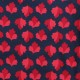 Enfant Terrible - Bio Kinder Webhose mit Jerseyfutter Blätterdruck, rot
