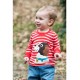 frugi - Bio Baby Langarmshirt "Easy on Top" mit Hunde-Applikation und Streifen