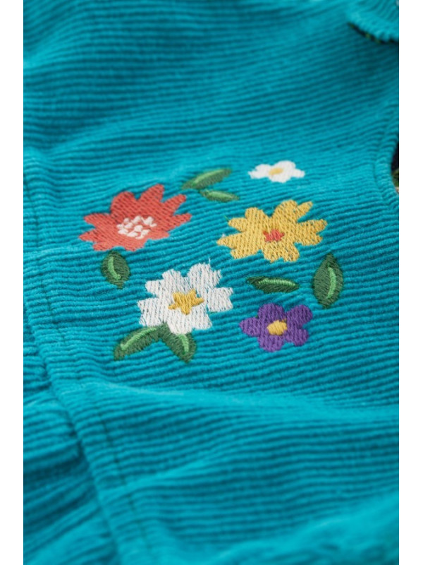 frugi - Bio Baby Wende Cord Latzhose "Lara" mit Blümchen-Druck