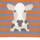 Sense Organics - Bio Baby Langarmshirt "Elan" mit Kuh-Applikation und Streifen