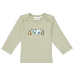 Sense Organics - Bio Baby Langarmshirt "Timber" mit Kuh-Applikation