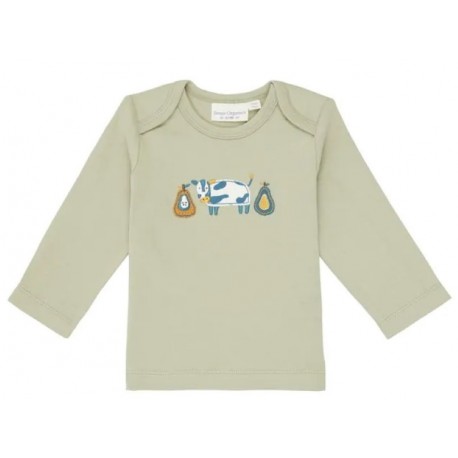 Sense Organics - Bio Baby Langarmshirt "Timber" mit Kuh-Applikation