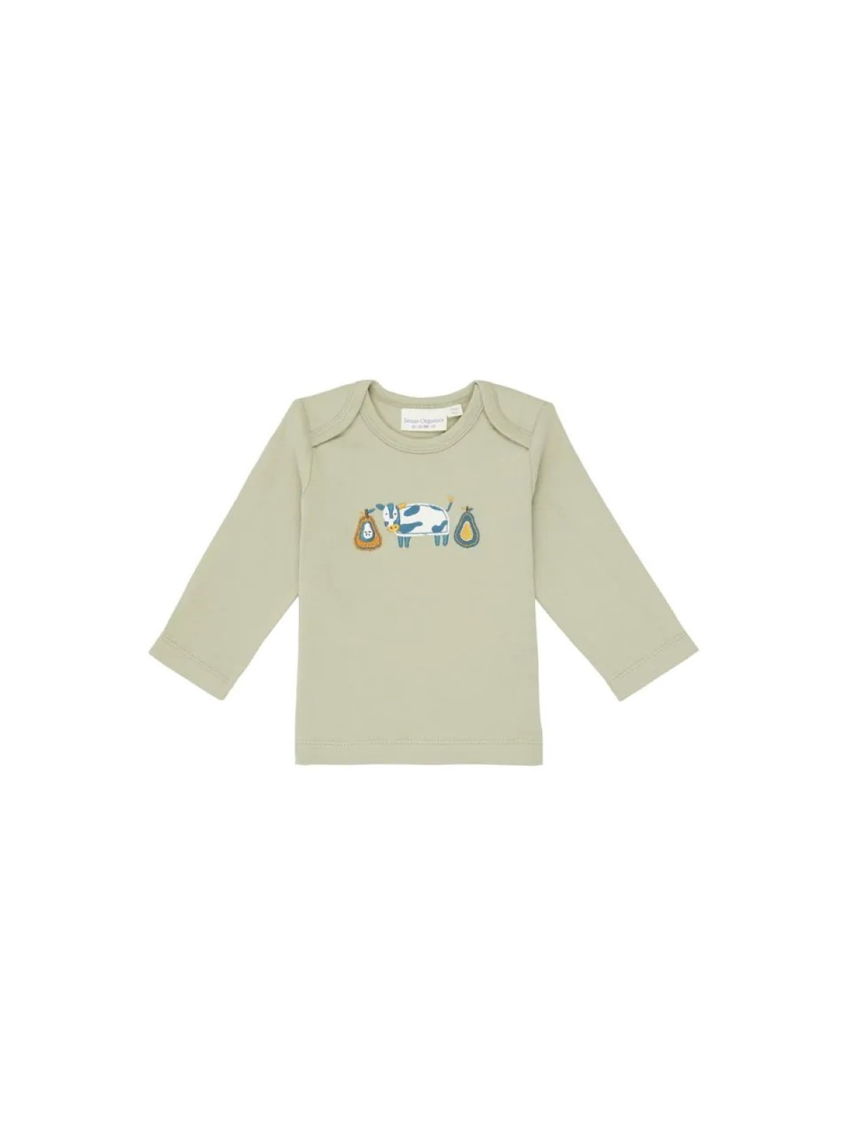 Sense Organics - Bio Baby Langarmshirt "Timber" mit Kuh-Applikation
